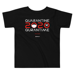 Quarantine = Quran Time - Bella + Canvas 3001T Toddler Short Sleeve Tee