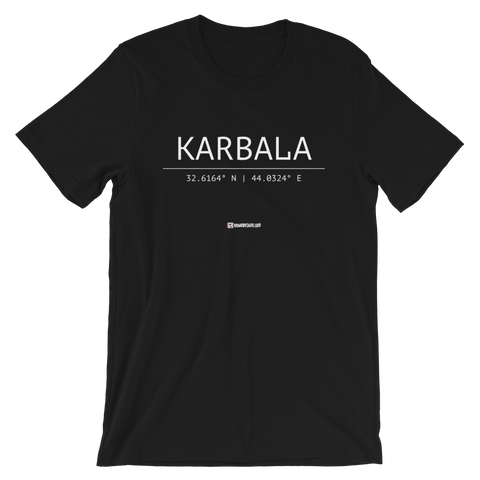 Holy Coordinates - Karbala - Bella + Canvas 3001 Adult Short-Sleeve Unisex T-Shirt