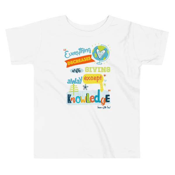 Give Knowledge - Bella + Canvas 3001T Toddler Short Sleeve Tee