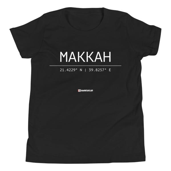 Holy Coordinates - Makkah - Bella + Canvas 3001 -Youth Short Sleeve T-Shirt