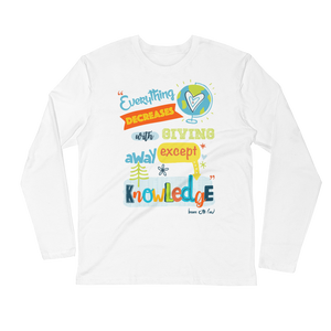 Give Knowledge - Next Level Premium Adult Long Sleeve Fitted Crew