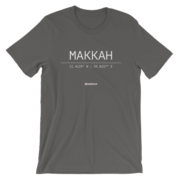 Holy Coordinates - Makkah - Bella + Canvas 3001 Adult Short-Sleeve Unisex T-Shirt
