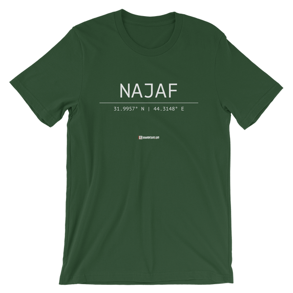 Holy Coordinates - Najaf - Bella + Canvas 3001 Adult Short-Sleeve Unisex T-Shirt