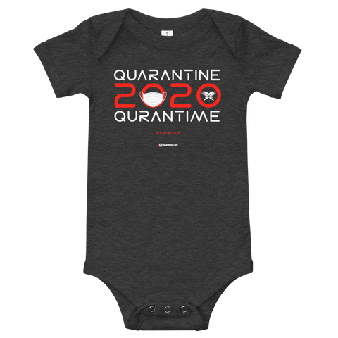 Quarantine = Quran Time - Bella + Canvas 100B Infant Short Sleeve Bodysuit
